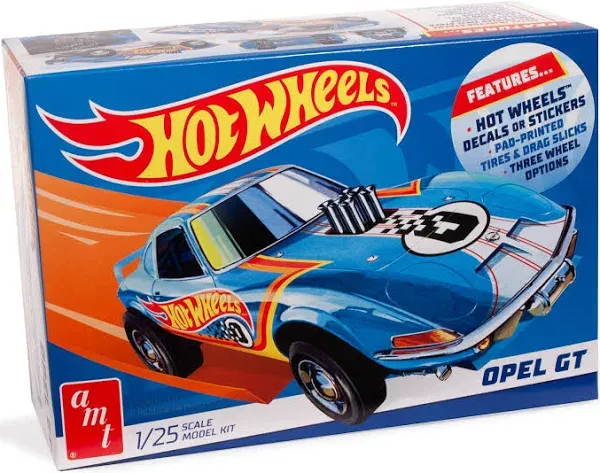 AMT HOTWHEELS “OPEL GT” 1/25 SCALE MODEL KIT