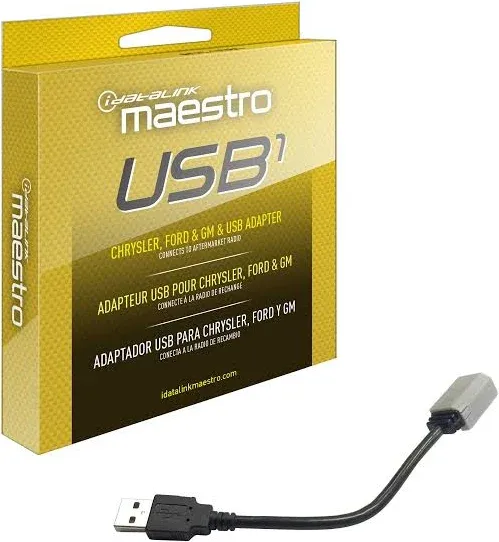 iDATALINK MAESTRO ACC-USB1 USB ADAPTOR CABLE FOR CHRYSLER FORD GM