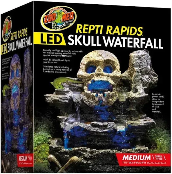 Zoo Med Repti Rapids Led Waterfall Skull