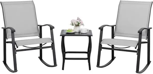 Shintenchi 3 Piece Rocking Bistro Set