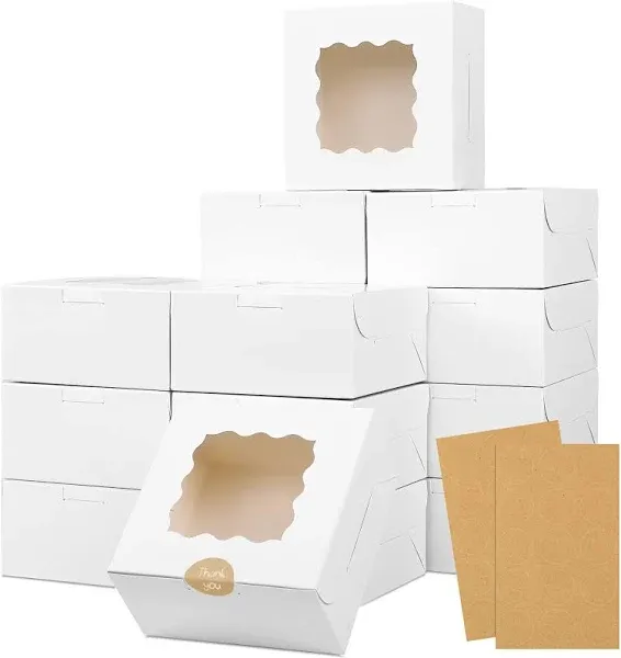 Moretoes 30pcs Bakery Boxes