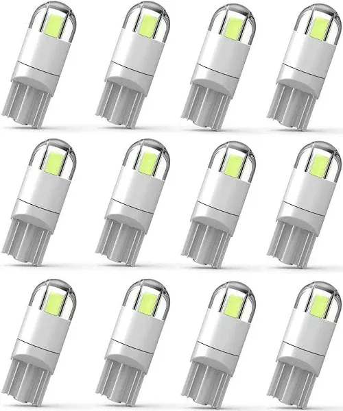 194 LED Car Bulb Ice Blue 3030 Chipset 2SMD T10 194 168 W5W LED Wedge Light Bulb 1.5W 12V License Plate Light Courtesy Step LightTrunk Lamp Clearance Lights (12pcs/pack)…