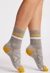 Smartwool Women's Hike Light Cushion Tube Stripe Crew Socks - Taupe Natural Marl - M