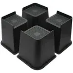 MQ Furniture Risers 6 inch 4 Pack Black Support 7000LBs, Oversized Furniture Risers for Dorm Beds Frame, Sofa, Desk, Couch, Chairs Legs