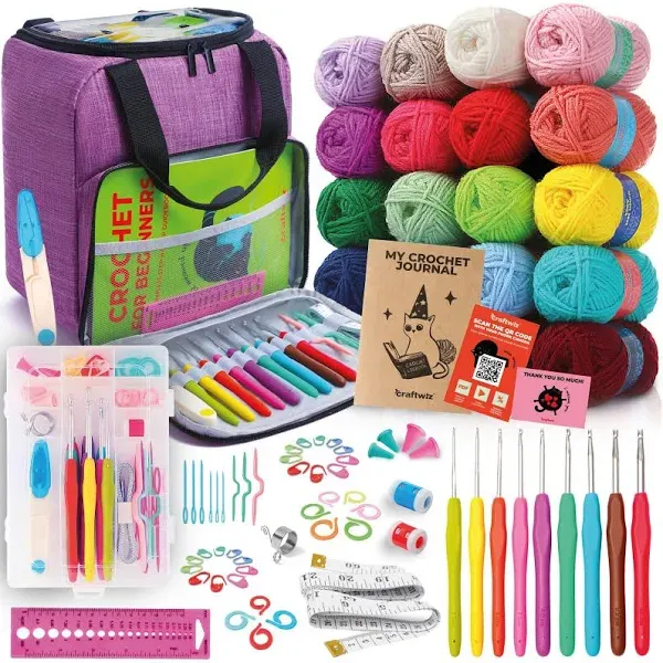 Ultimate Beginner Crochet Kit Adults Kids Learn to Starter Perfect Yarn Complete