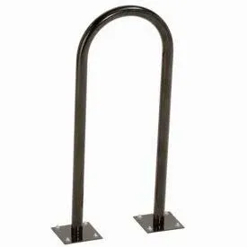 Global Industrial U-Rack Bike Rack, Black, Flange Mount, 2-Bike Capacity