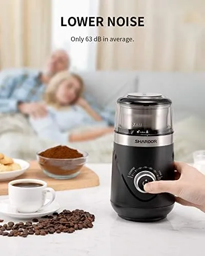 Upgraded Adjustable Coffee Grinder Electric, Herb/Spice Grinder