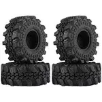 DJCRAWLER Super Soft Sticky 1.0 Wheel Tires Mud Tires 60 * 25mm for 1/18 1/24 RC Crawler Axial SCX24 FMS FCX24 Enduro24 Bronco Defender K10 RC Car