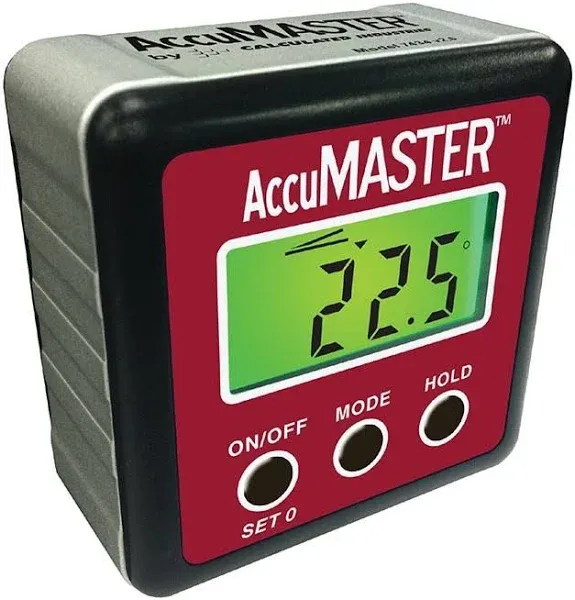 Calculated Industries AccuMASTER 2-in-1 Digital Angle Gauge (7434).