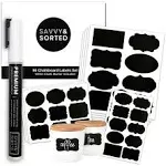 96 Chalkboard Labels for Organizing, Chalkboard Stickers Chalk Maker, Chalk L...