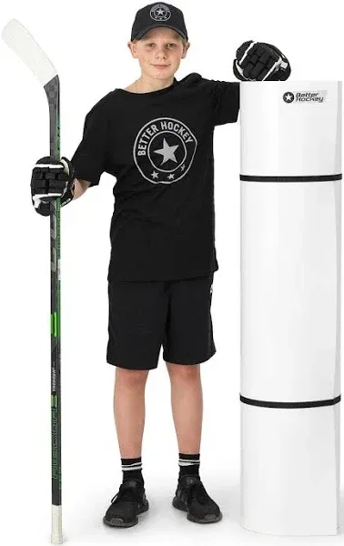 Better Hockey Portable Roll-Up Shooting Pad - Feels Like Real Ice, for Passing Stickhandling and One Timers, Large 4.5 Foot x 10 Foot Size