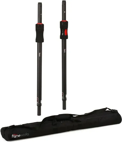 Gator Frameworks GFW SPKR-SPSET ID Series Speaker Sub Pole. Set of (2) with Nylon Carry Bag