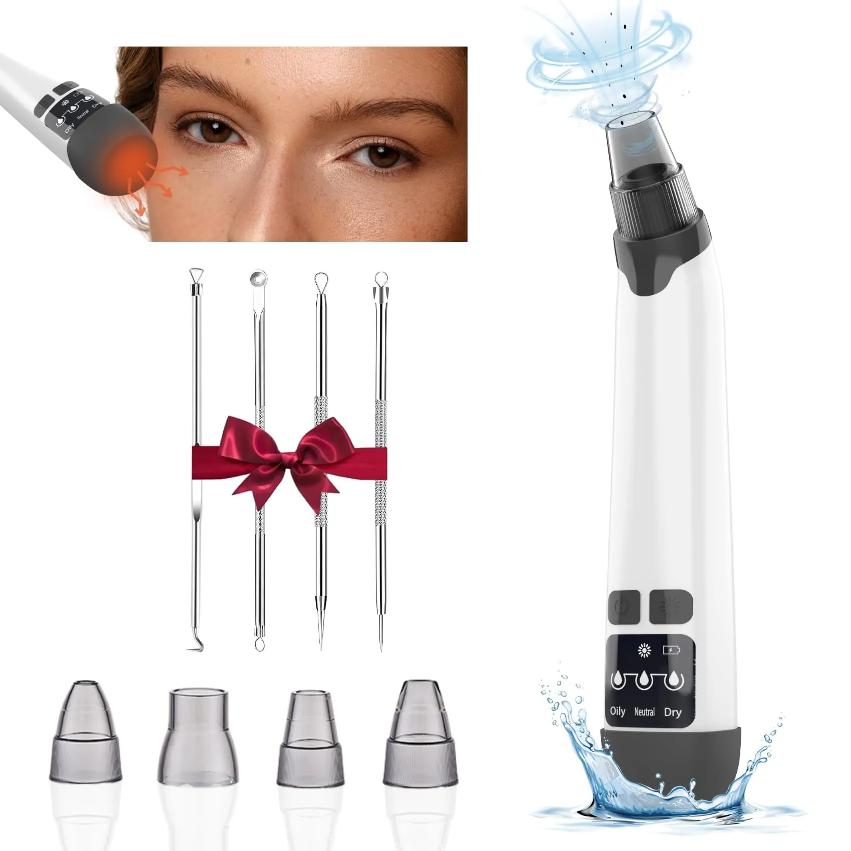 Blackhead Remover Vacuum - Black Head Remover for Face,Blackhead Extractor To...