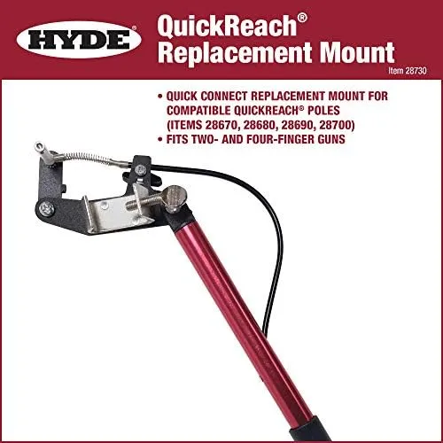 HYDE 28690 QuickReach Telescoping Pole, Extends From 7-1/2 To 12 Feet, Multi Col