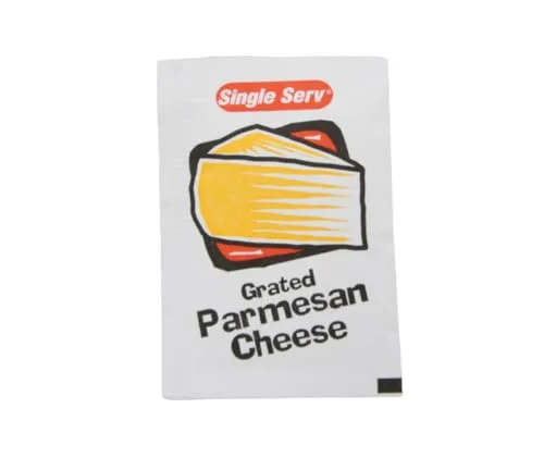 Diamond Crystal Single Serve Parmesan Cheese Packets, 3.5 Gram -- 200 per case.