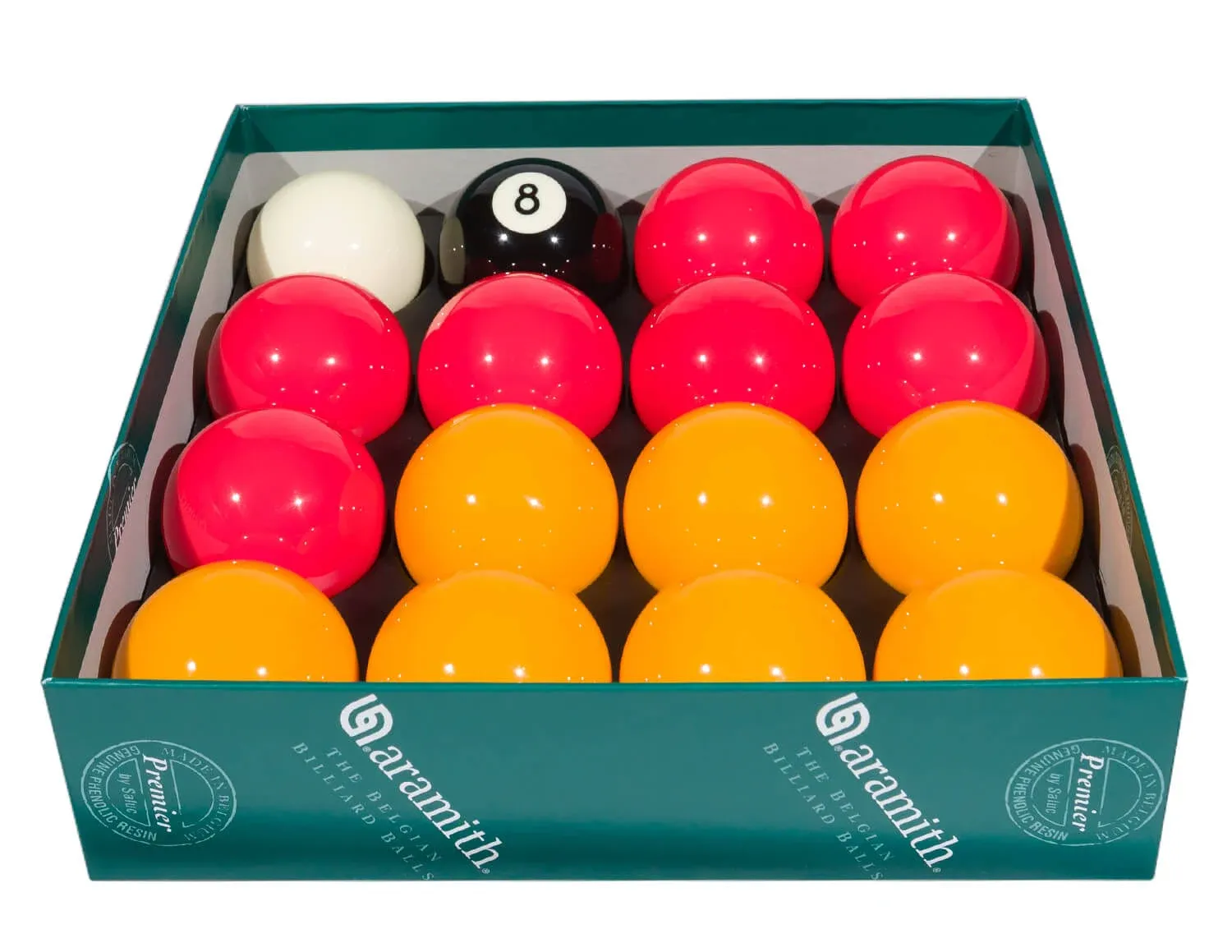 Aramith Premier 2'' (50.8mm) Red & Yellow Pool Ball Set