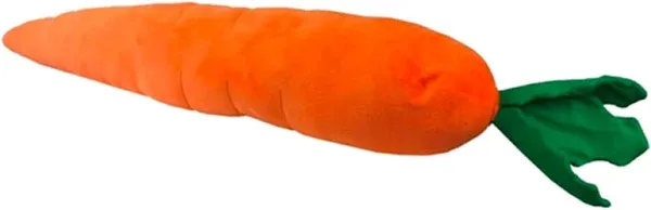 Pet Lou 00499 Carrot Shaped Dog Toy, 15-Inches, Orange