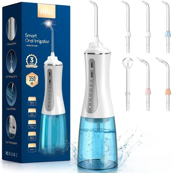 Cordless Water Dental Flosser for Teeth - Portable and Rechargeable Oral Irrigat