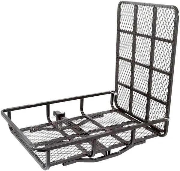 UCC500 Hitch-Mounted Steel Cargo Carrier with Ramp - 500 lb Cap