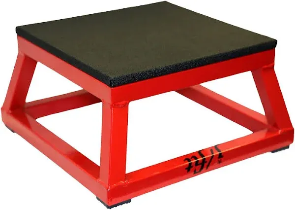 Plyometric Jump Box - 6&#034;, Red/Black