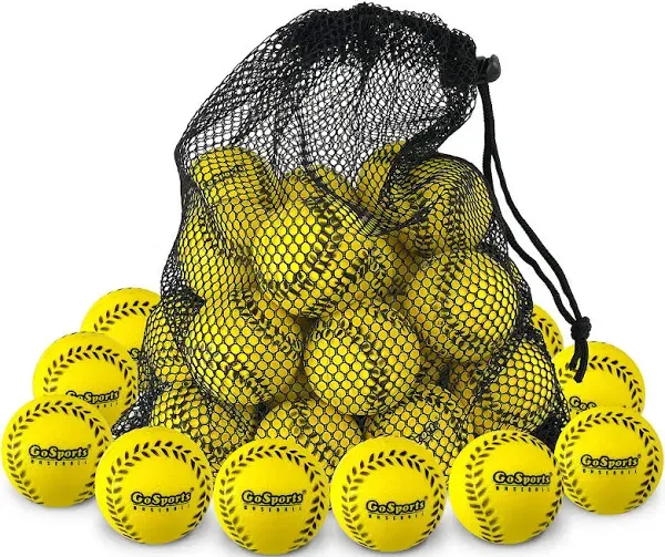 GoSports Mini Foam Baseballs for Pitching Machines and Batting Accuracy Training