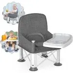 Baby Travel Seat with Double Tray, Upgraded Portable Baby Chair, Seat for Din...