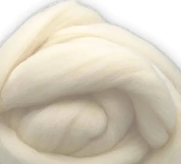 Revolution Fibers Corriedale Wool Roving 1 lb (16 ounces) for Spinning | Soft Chunky Jumbo Yarn for Arm Knitting Blanket |100% Natural Undyed