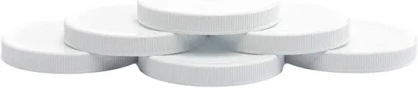 | 110/400 Plastic Replacement Lids | 110mm Caps w/Leak Proof Liner | For Large Glass or Plastic Wide Mouth Jar | Made in the U.S.A.| Food-Grade Storage Caps for Canning Jars (3)