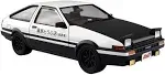 Aoshima: 1/24 Initial D - Takumi Fujiwara Ae86 Trueno Comics Vol. 37 Scale Model Kit