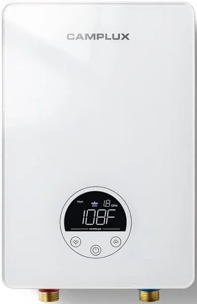 Camplux Electric Water Heater 6kW 240V w/Touch Control Tankless On Demand Boiler