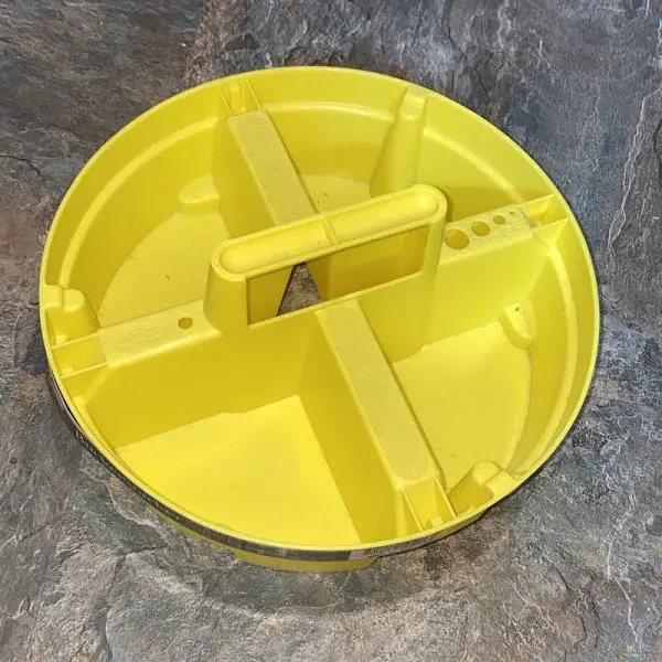 Bucket Boss 15051 4-Compartment Bucket Stacker - Yellow 1 Piece