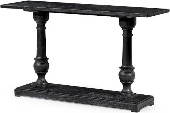 Maven Lane Arthur Traditional Wooden Console Table in Antiqued Black Finish