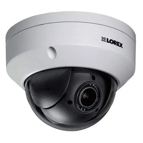 Lorex LNZ44P4B Super High Definition 4MP Indoor/Outdoor Day & Night PTZ Network Dome Camera with Color Night Vision, 4X Optical Zoom, Vandal Resistant, Waterproof