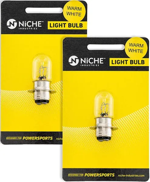 Niche H6M Headlight Bulb for 1996-2016 Kawasaki Yamaha Rhino 660 450 Big Bear 400 Mule 610 600 Banshee 350 2 Pack