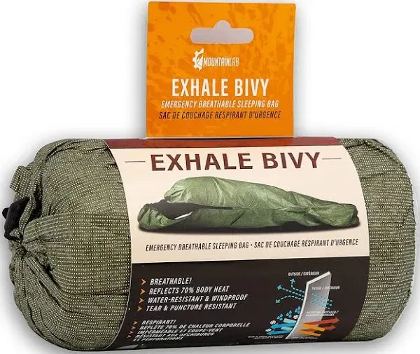 New 2024 Mountain Lab Exhale Bivy, Backcountry Emergency Sleeping Bag, ML-BVY-BR