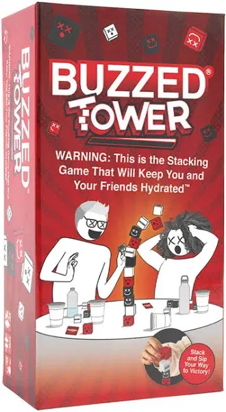 Buzzed Tower  Adult Stacking Game Stack And Sip Your Way To Victory New In Box