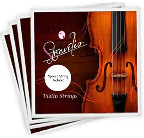 Bronze Violin Strings Full Set (G-D-A-E) - Violin String with Ball Ends, Compatible with Violin Sizes 1/2 and 1/4, Perfect for Kids