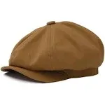 Men&#039;s Newsboy Flat Cap 100% Cotton Gatsby Ivy Golf Cabbie Hat (Brown, 7 5/8)