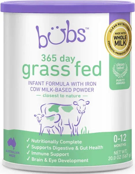 Bubs 365 Day Grass Fed Infant Formula (0-12 Months) 20 oz