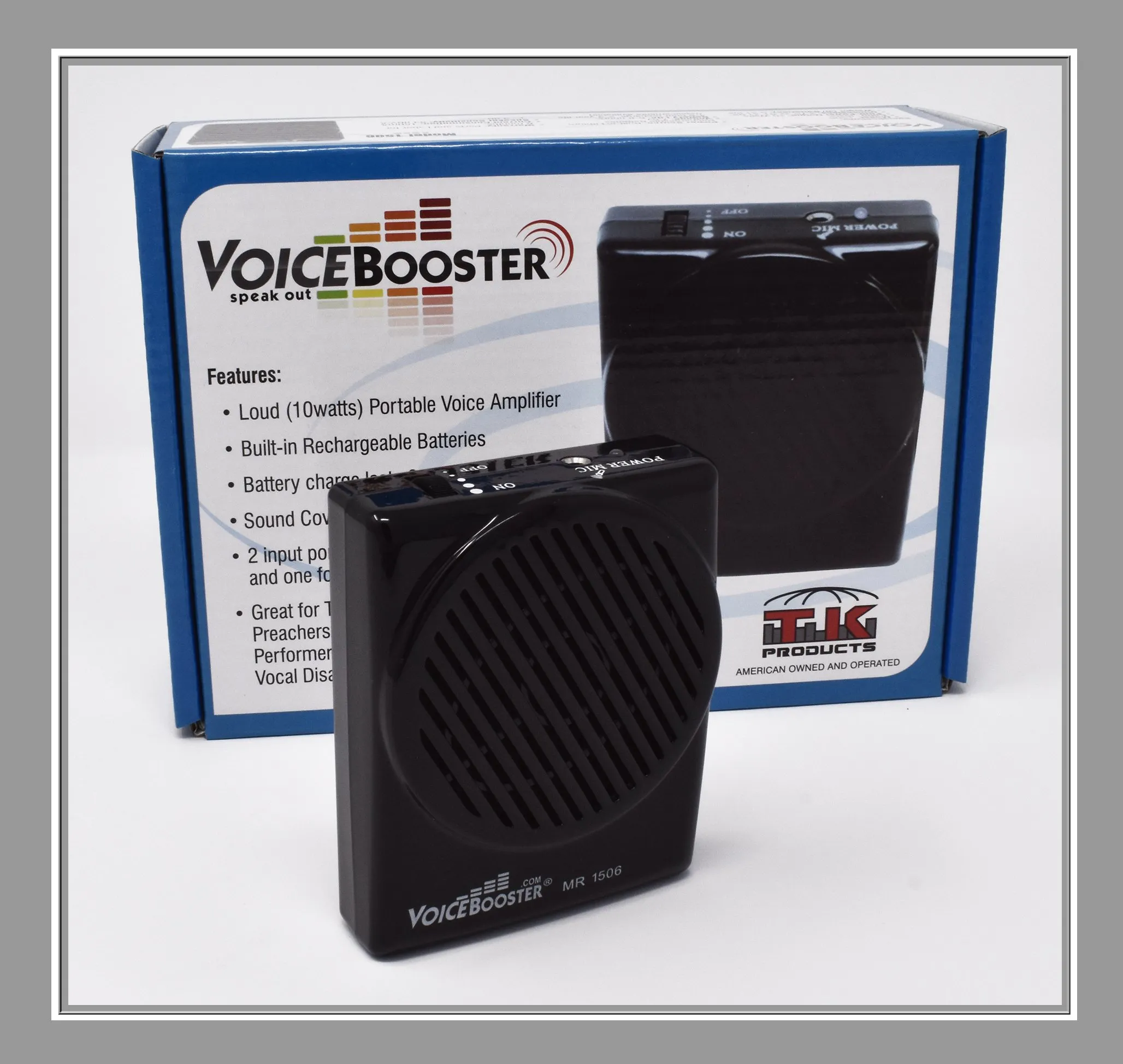 VoiceBooster Voice Amplifier 10watts Black MR1506 by TK Products, Portable, f...