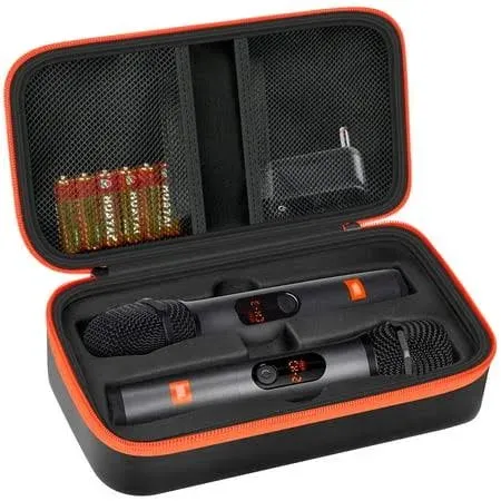 Wireless Microphone Portable Case Storage Bag Compatible with JBL Two Microphone