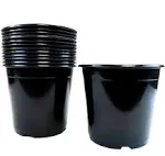 Viagrow 1 gal. Black Plastic Nursery Pots (12-Pack)