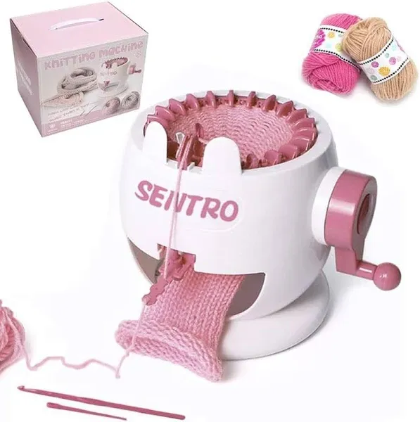 Sentro 22 Needle Knitting Machine, Knitting Loom Set Round Weaving Loom for Kids, Bunny Shaped Smart Weaver, Hat Sock Scarf Loom