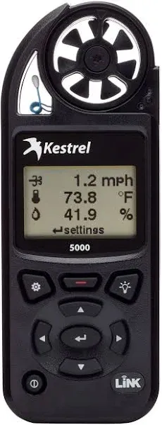 Kestrel 5000 0850LBLK Bluetooth Environmental Meter | Factory Authorized Dealer