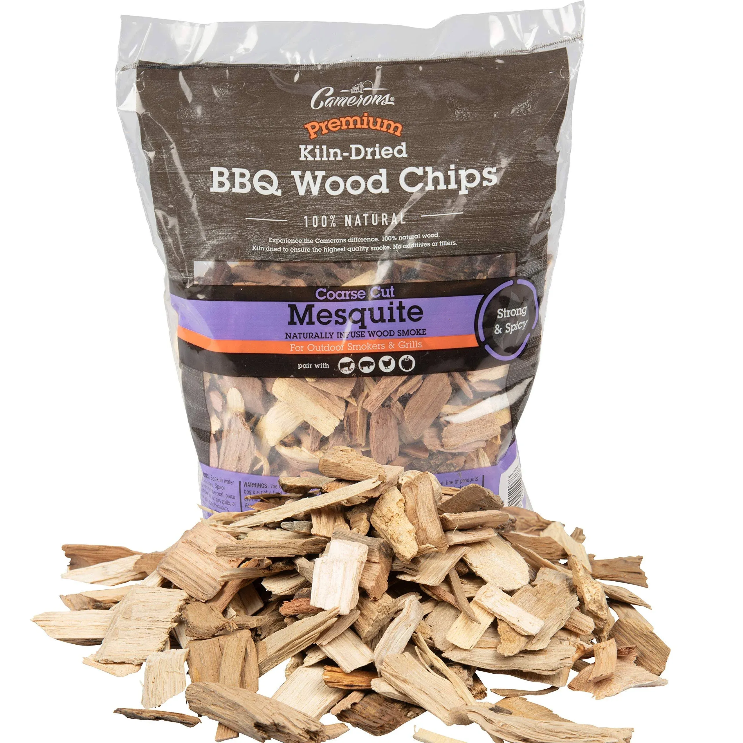 Camerons 2lb Outdoor BBQ Wood Chips Bag | Mesquite