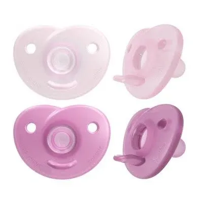 Philips Avent Soothie Heart Pacifiers, 2 Pack, Purple