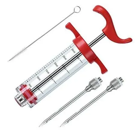 Meat Injector Syringe 1oz Marinade Flavor Injector With 2 Professional Needles1 