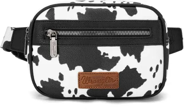 Montana West Cow Print Belt Bags for Women Fanny Pack Cross Body Waist Bag with Adjustable Strap