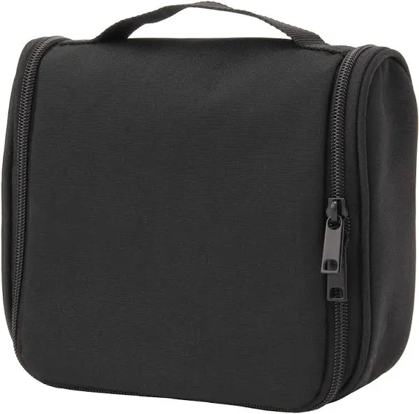 MUJI Black Polyester Hanging Toiletry Case 16x19x6cm