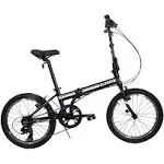 Zizzo Campo 7 Speed 20" Folding Bike - Black